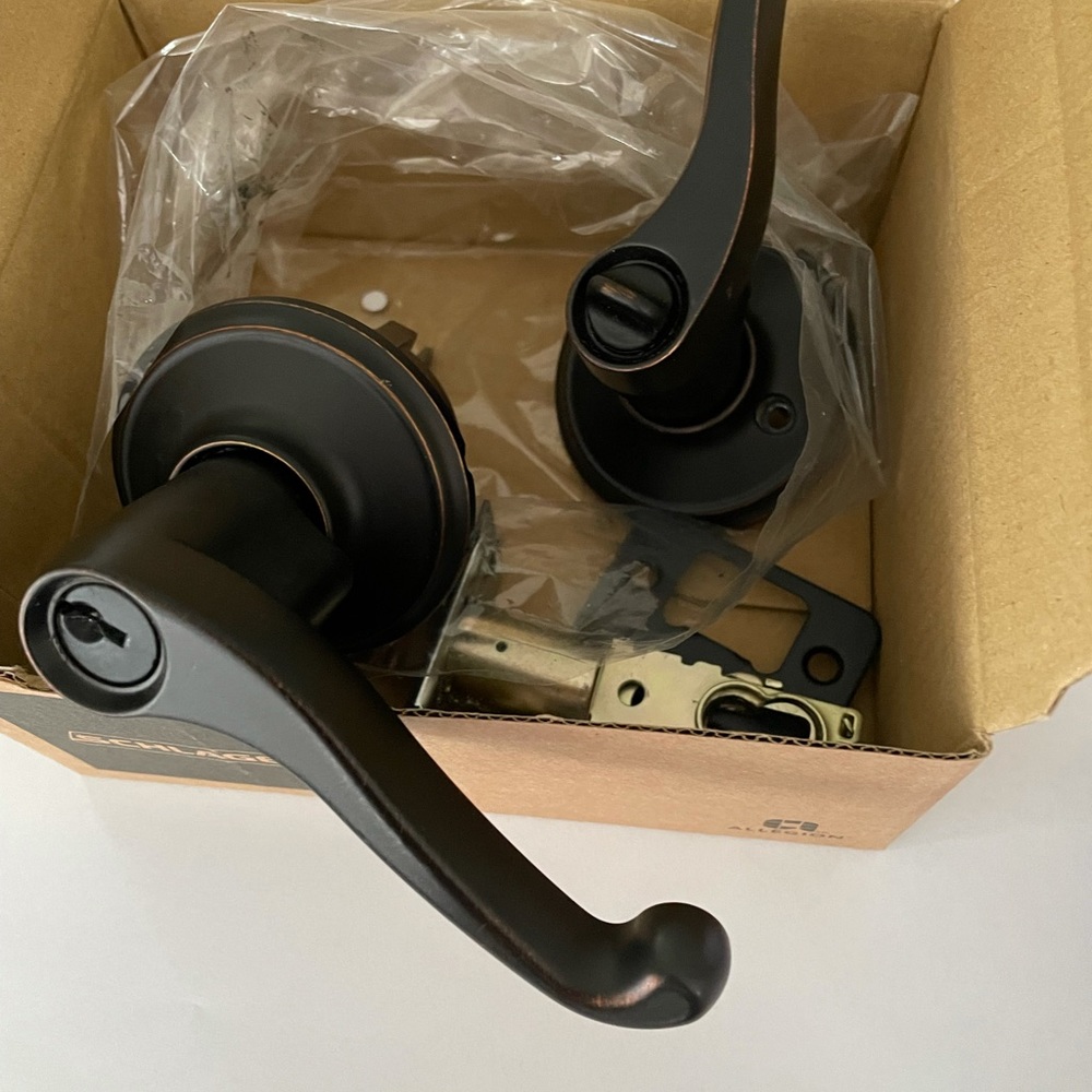 Schlage Lever Door Lock Keyed Cylinder Entry